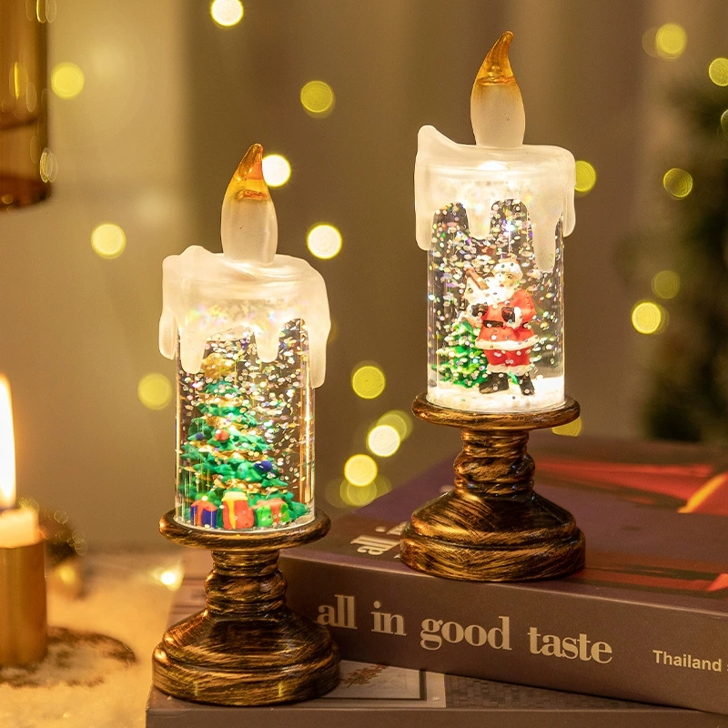 クリスマスデコレーション1個、風灯、キャンドル、燭台、クリス - Candle Containers のレビューと価格