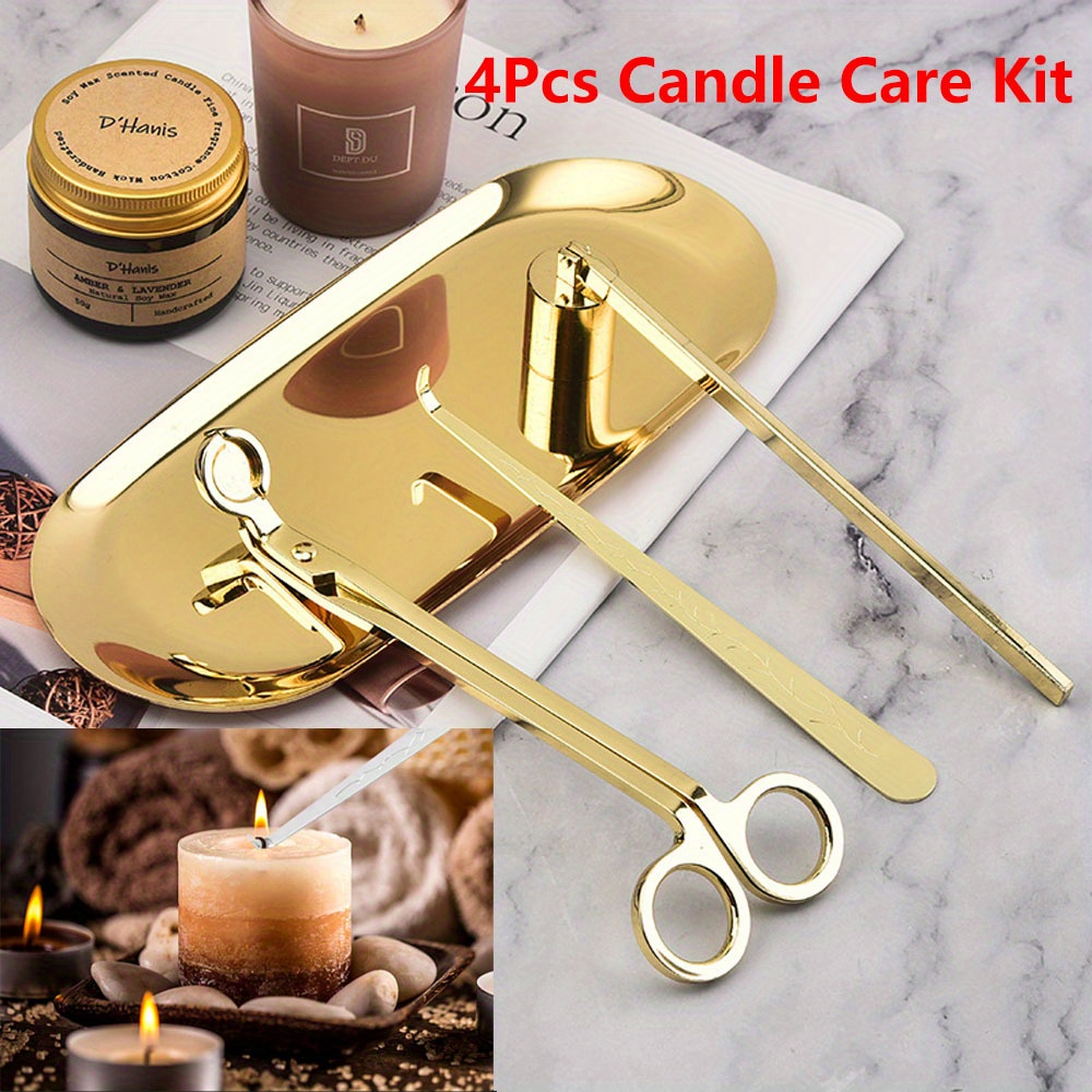 4 ピース/セット高級キャンドルケアキットステンレス鋼芯トリ - Candle Wick のレビューと価格