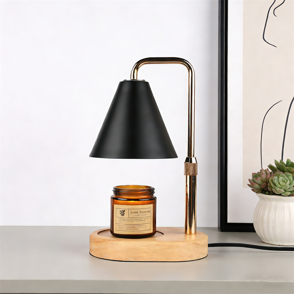 タイマー付き調光可能なブラックキャンドルウォーマーランプ、ワ - Silk Candle のレビューと価格