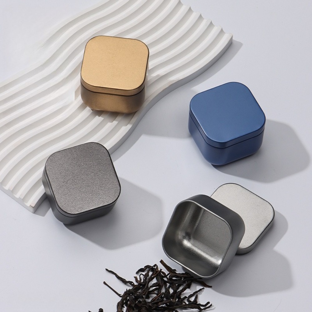 20個入り、50mlの空の正方形型キャンドルジャー。金属製の - Candle Containers のレビューと価格