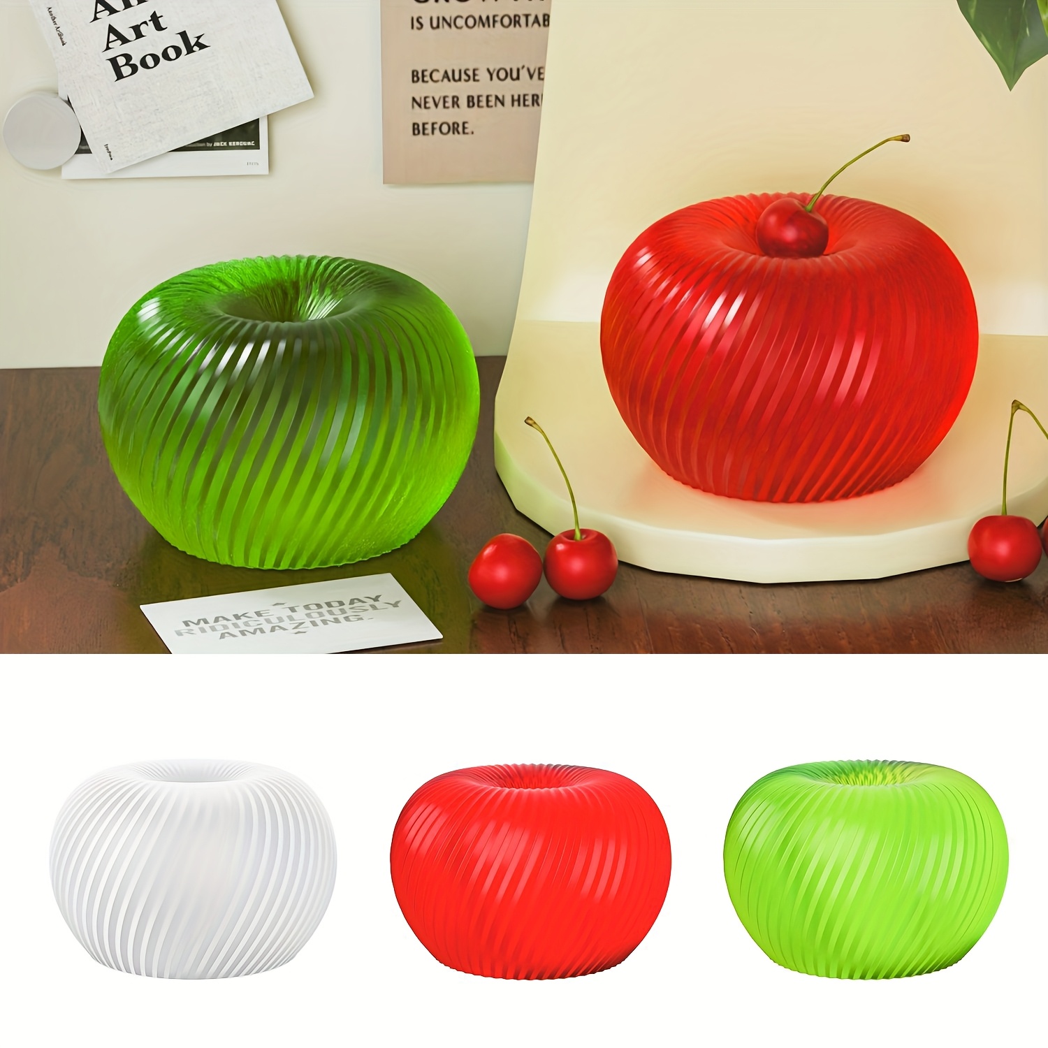 石鹸、キャンドル、石膏工芸品の作成に適した、おしゃれな赤いリ - Candle Molds のレビューと価格